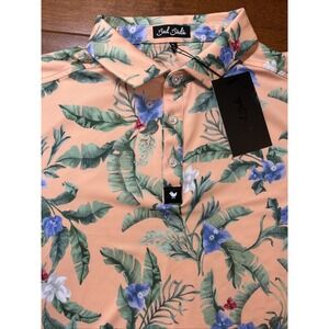 New Bad Birdie Polo Shirt Men's Size XL Floral Design Golf NWT